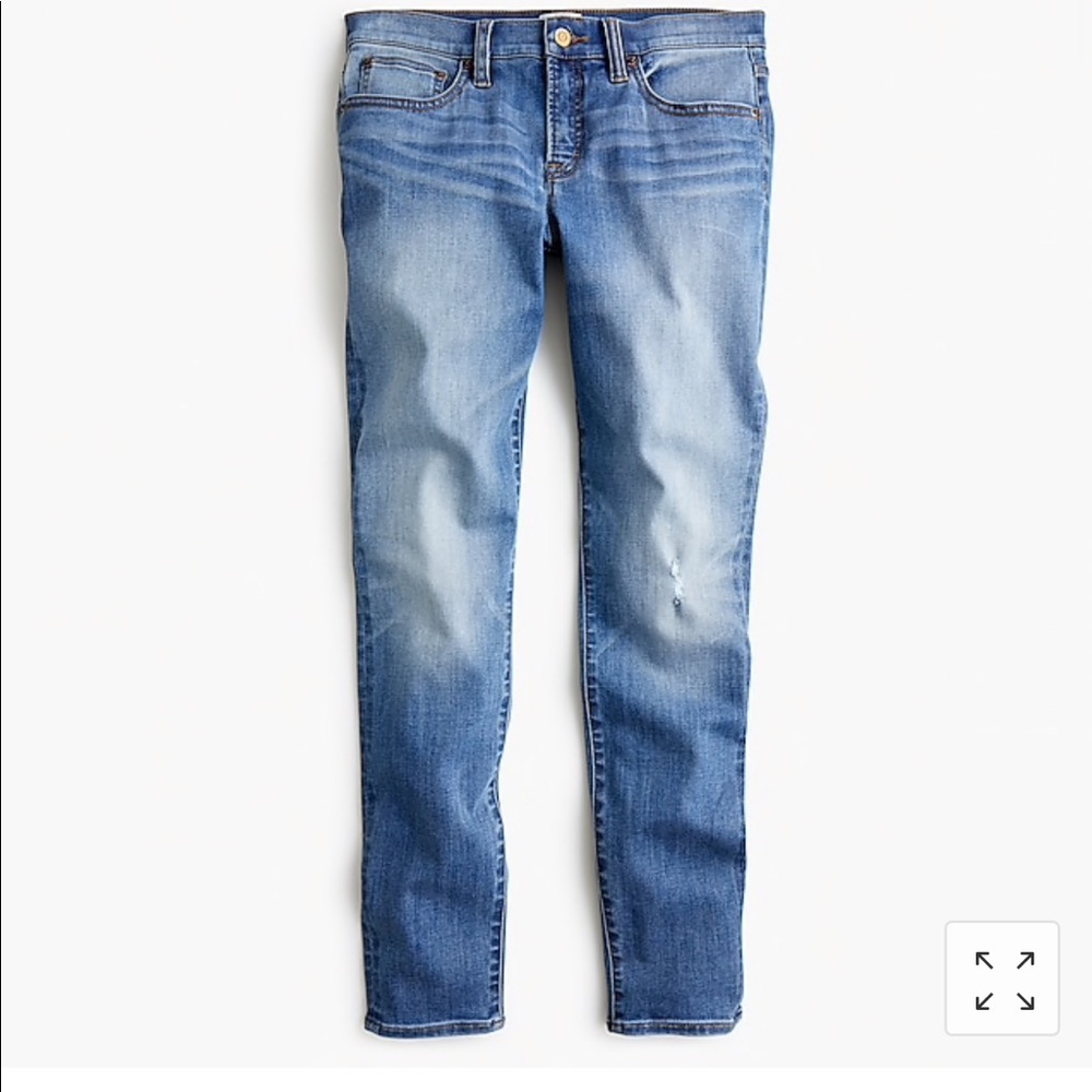 Tall 8" toothpick skinny jeans in medium wash